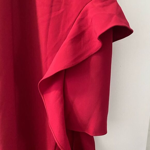 Shoshanna Wells Red Gown off the shoulder  Dress - Picture 11 of 11